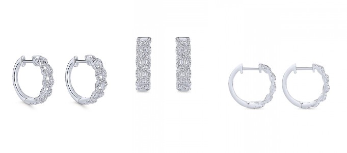 Diamond huggies earrings