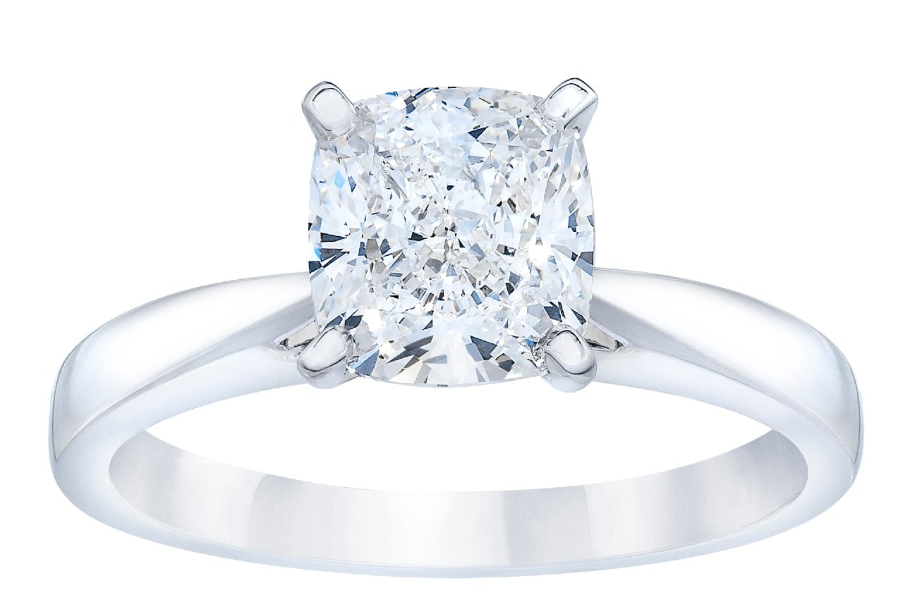 White gold and diamond engagement ring