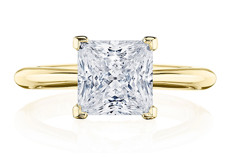 A three-stone engagement ring from TACORI’s Simply TACORI collection.